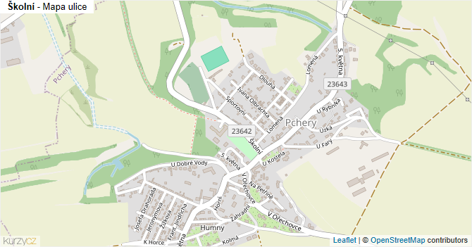 Školní - mapa ulice