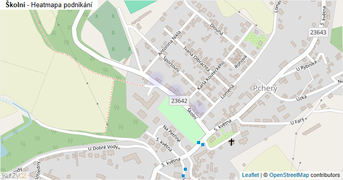 Školní - mapa podnikání