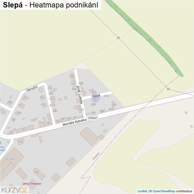Mapa Slepá - Firmy v ulici.