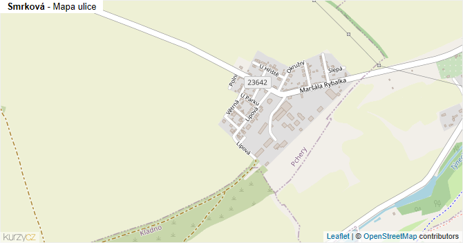 Smrková - mapa ulice