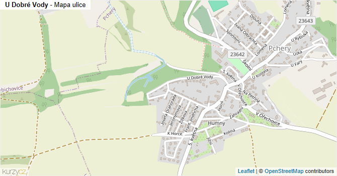 U Dobré Vody - mapa ulice