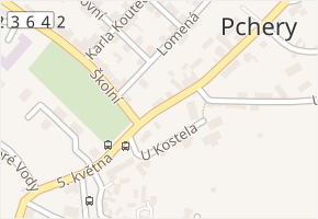 U Fary v obci Pchery - mapa ulice