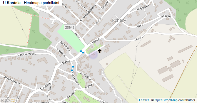 U Kostela - mapa podnikání