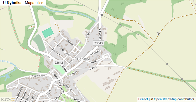 U Rybníka - mapa ulice