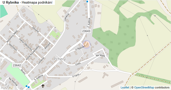 U Rybníka - mapa podnikání