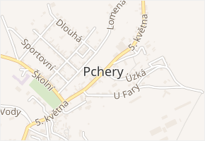 Větrná v obci Pchery - mapa ulice