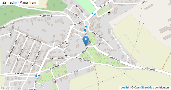 Zahradní - mapa firem