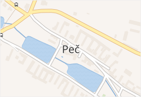 Peč v obci Peč - mapa části obce