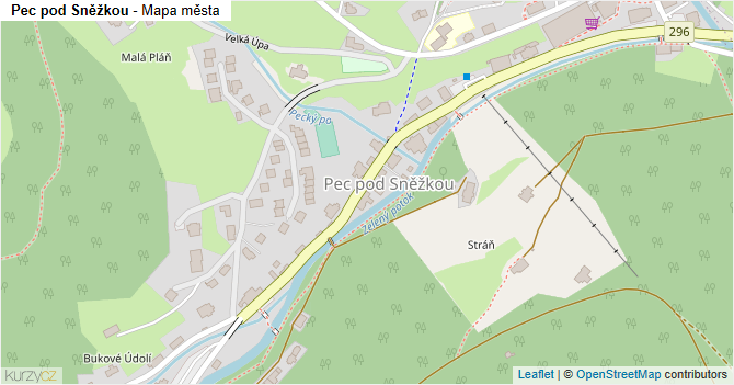 Pec pod Sněžkou - mapa města