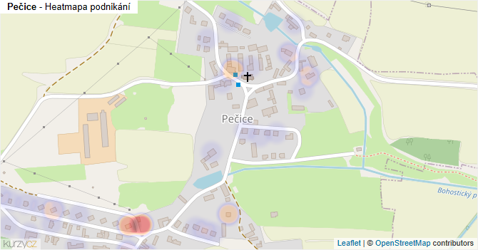 Pečice - mapa podnikání