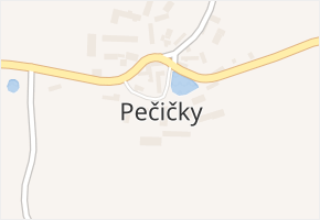 Pečičky v obci Pečice - mapa části obce