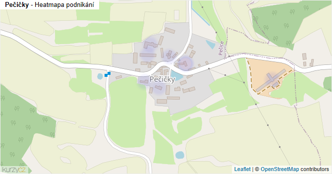 Pečičky - mapa podnikání
