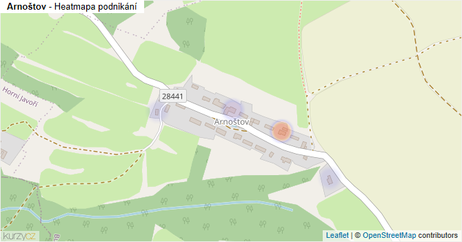 Arnoštov - mapa podnikání