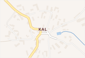 Kal v obci Pecka - mapa části obce