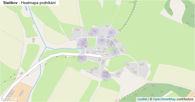 Staňkov - mapa podnikání