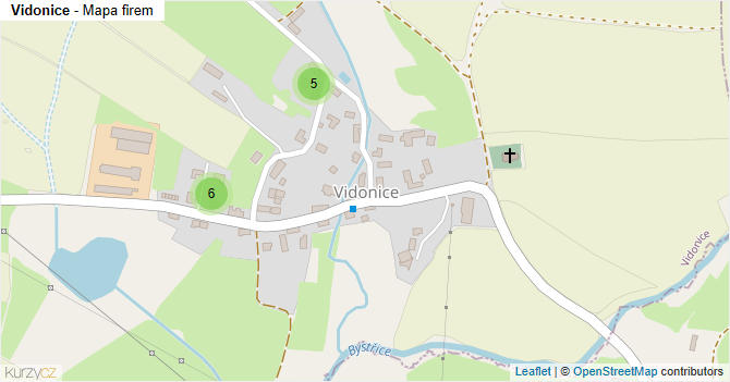 Vidonice - mapa firem