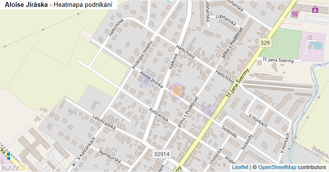 Aloise Jiráska - mapa podnikání