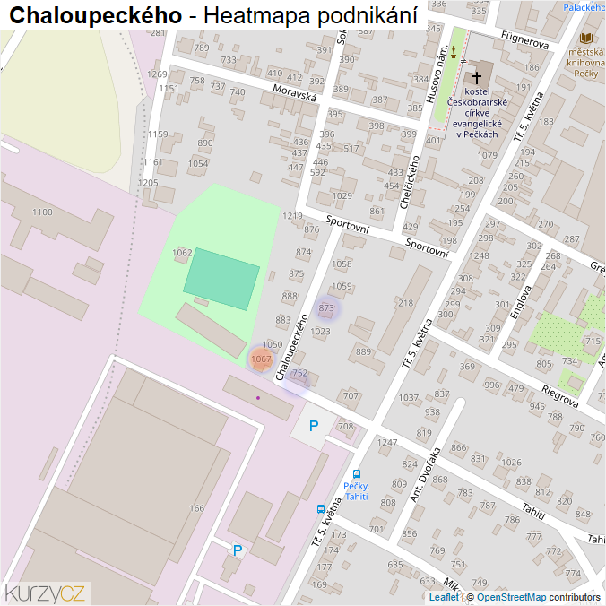 Mapa Chaloupeckého - Firmy v ulici.