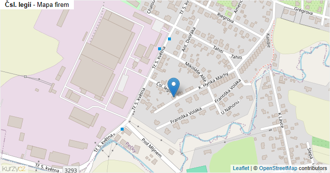 Čsl. legií - mapa firem