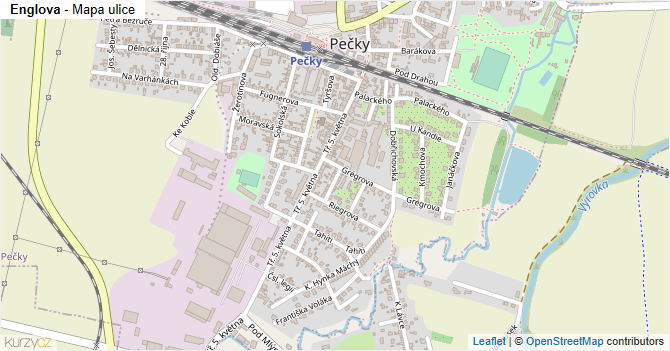 Englova - mapa ulice