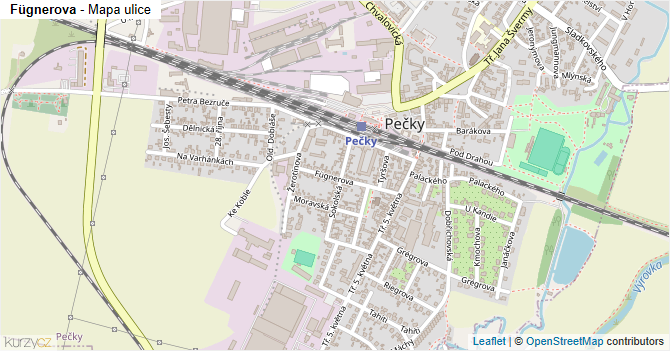 Fügnerova - mapa ulice