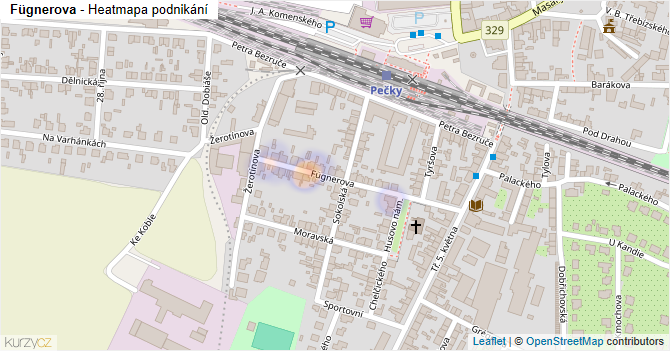 Fügnerova - mapa podnikání