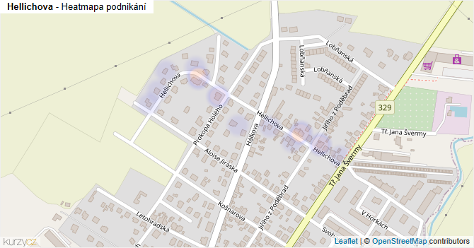 Hellichova - mapa podnikání
