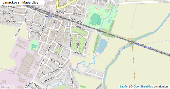 Janáčkova - mapa ulice