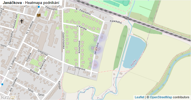 Janáčkova - mapa podnikání