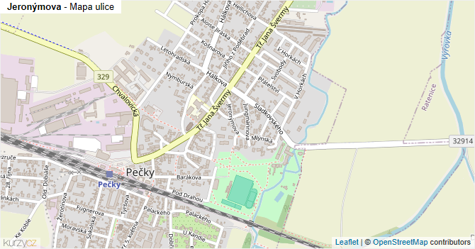 Jeronýmova - mapa ulice
