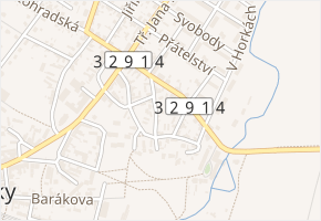 Jungmannova v obci Pečky - mapa ulice