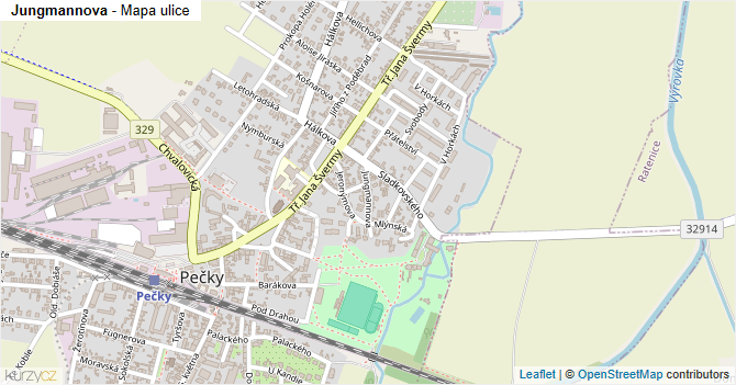 Jungmannova - mapa ulice