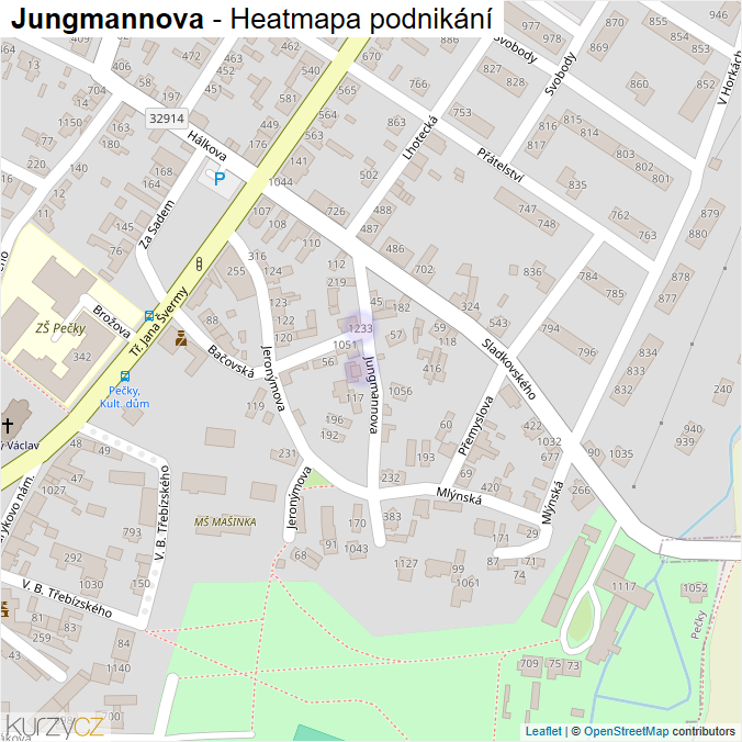 Mapa Jungmannova - Firmy v ulici.