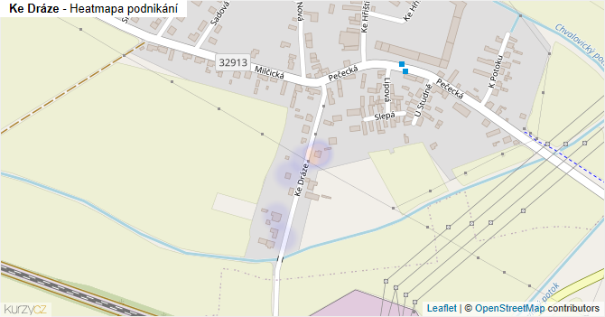 Ke Dráze - mapa podnikání
