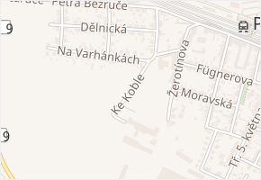Ke Koble v obci Pečky - mapa ulice