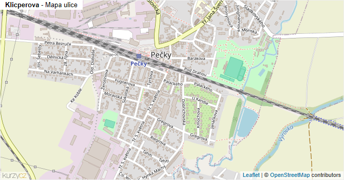 Klicperova - mapa ulice