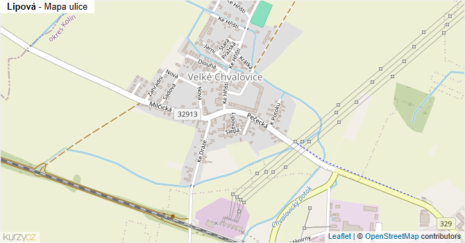 Lipová - mapa ulice