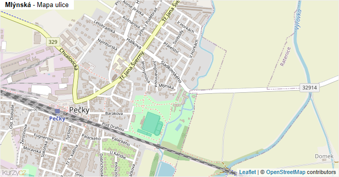 Mlýnská - mapa ulice