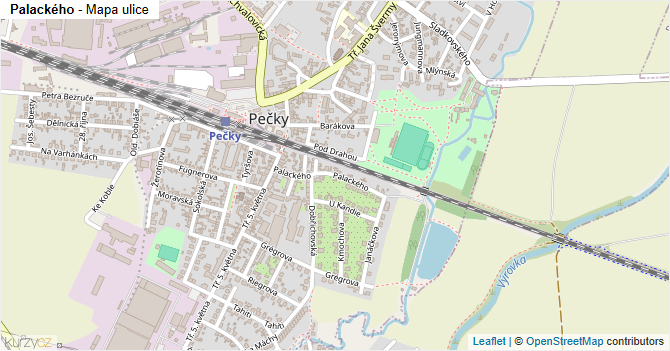Palackého - mapa ulice