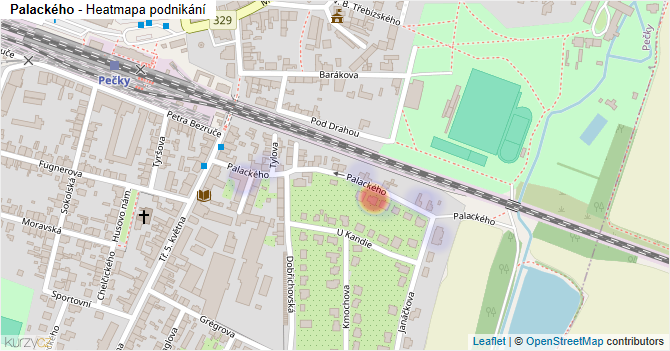 Palackého - mapa podnikání