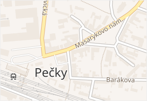 Pečky v obci Pečky - mapa části obce