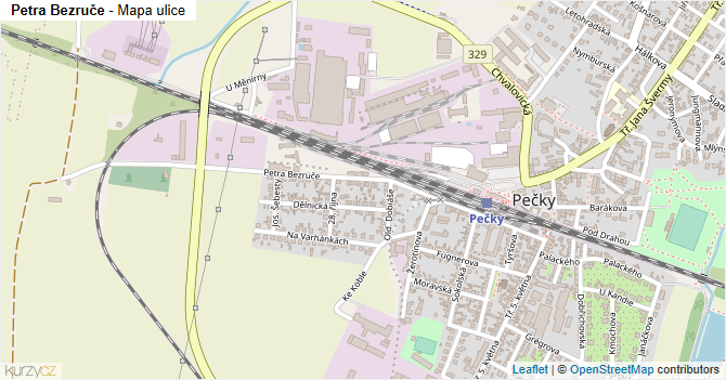 Petra Bezruče - mapa ulice