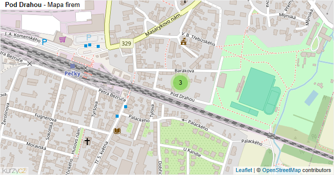 Pod Drahou - mapa firem