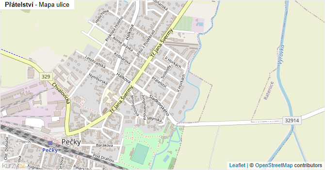 Přátelství - mapa ulice