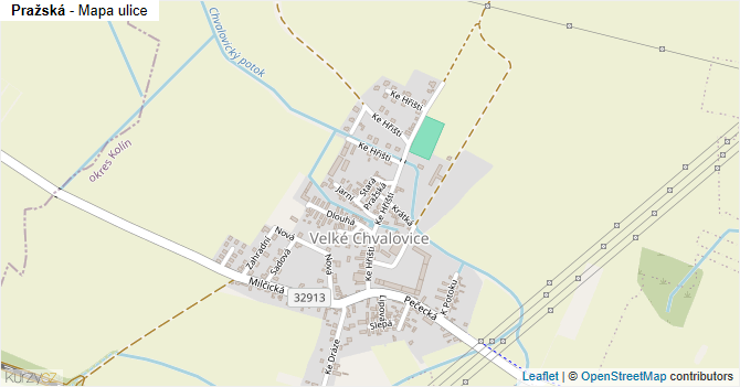 Pražská - mapa ulice