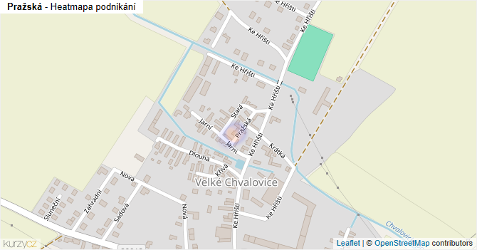 Pražská - mapa podnikání