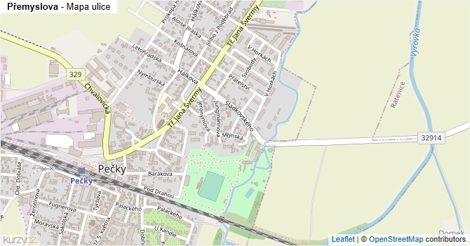 Přemyslova - mapa ulice