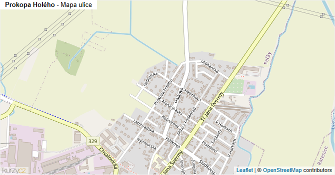 Prokopa Holého - mapa ulice