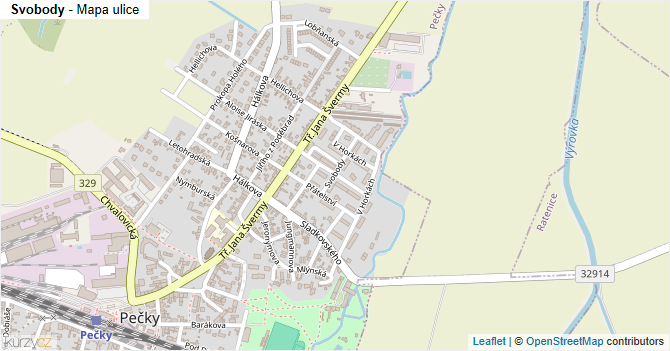 Svobody - mapa ulice