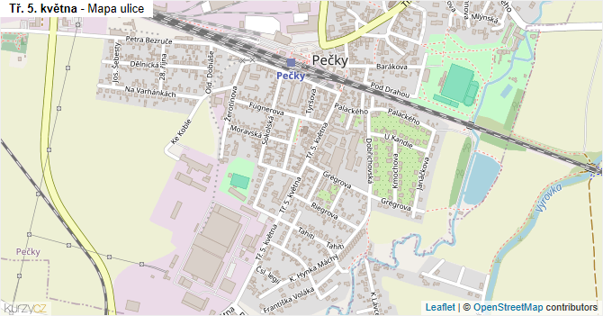Tř. 5. května - mapa ulice